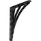 Ekena Millwork Nevio Wrought Iron Bracket, (Single center brace), Antiqued Warm Silver 1 1/2"W x 12"D x 15"H BKTM01X12X15SNEAWS - alternate 1
